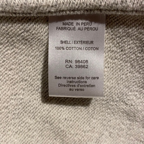 Theory Ashby Raj Grey Open Front Sweatshirt Cardigan 3/4 Sleeve Size M Sweater - Picture 11 of 12